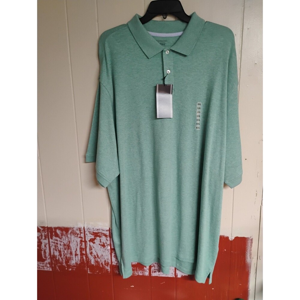 Roundtree & Yorke Mens 2X Green Polo Short Sleeve